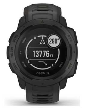 Garmin Unisex Instinct Round Black Smartwatch